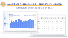 freee人事労務、「人事レポート機能」で残業分析レポートを提供開始