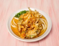 つけ麺スタイルの肉つけうどん店「うつけ」季節の彩メニュー「桜エビとスナップエンドウのかき揚げうどん」
