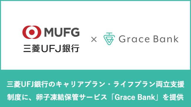 三菱UFJ銀行の両立支援制度に、働く女性のための予防医療・不妊治療サービス「Grace Care」を提供