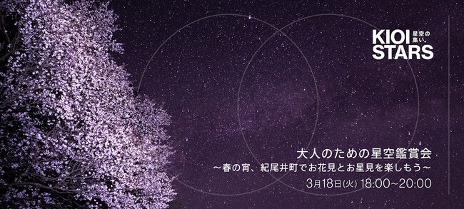 3月18日開催「KIOI STARS 星空の集い。『大人の星空観賞会・春の宵 紀尾井町でお花見＆お星見を楽しもう』」に協力