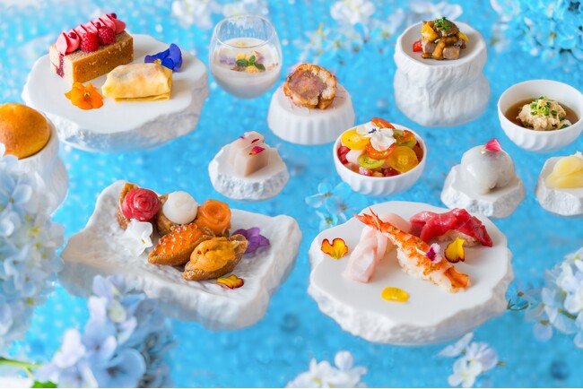 アフタヌーンティー風寿司ランチ「花蓮（かれん）」雨とともに移り行く季節をテーマにした新メニューを2025年4月1日（火）スタート