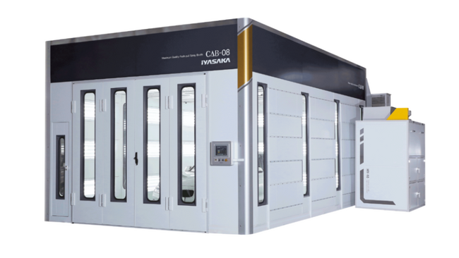 【ものづくり補助金】イヤサカ 水性塗料対応スプレーブース／CAB-08 IYASAKAの無料相談を、AMS自動車整備補助金助成金振興社と提携し開始