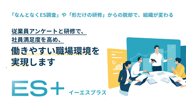 「従業員満足度調査」＆「研修」で実効性のある職場環境改善を！『ES＋（イーエスプラス）』提供開始