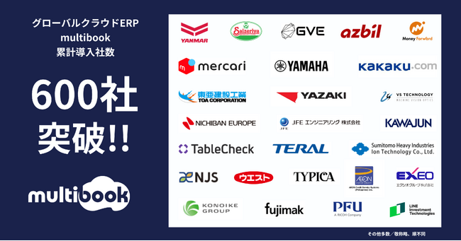 グローバルクラウドERP「multibook」導入企業600社突破新リース会計基準対応で市場ニーズに応え、さらなる拡大を加速