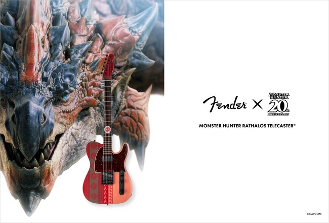 モンスターハンターとFenderの夢のコラボギター【Monster Hunter Rathalos Telecaster(R)】いよいよ2025年3月21日（金）発売決定！