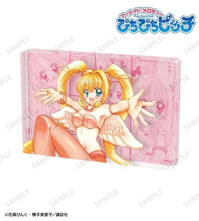 『ぴちぴちピッチ』の花森ぴんく先生 描き下ろし 羽を纏ったマーメイドver. アクリルブロックなどの受注を開始！！アニメ・漫画のオリジナルグッズを販売する「AMNIBUS」にて