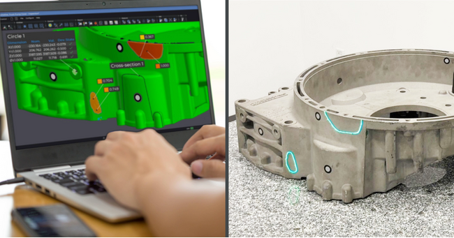Creaform、3D計測ソリューションに Laser Projection Add-on を導入。大型部品の手直しや、大型部品の組み立て工程で求められる製造現場向けソリューション。