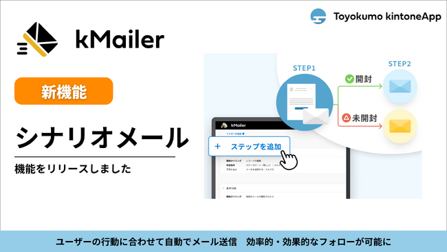 【トヨクモ株式会社】kMailerでシナリオメール機能を提供開始