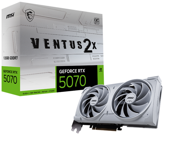 「GeForce RTX(TM) 5070 12G VENTUS 2X OC WHITE」と「GeForce RTX(TM) 5070 12G VENTUS 2X OC」の発売日確定のお知らせ