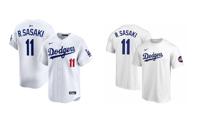 佐々木朗希選手のロサンゼルス・ドジャース ユニフォームなど公式グッズが3月13日よりMLB Shopなどで販売開始！
