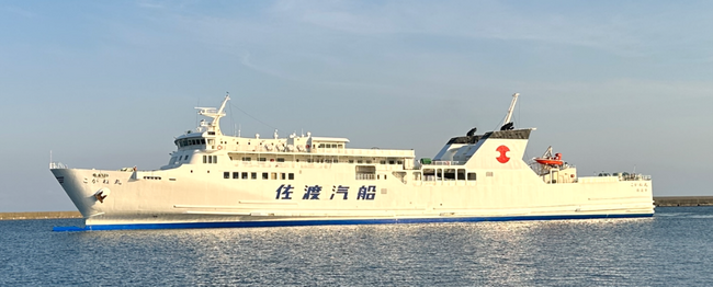 【佐渡汽船】小木～直江津航路カーフェリー「こがね丸」　3/29から本年の運航開始