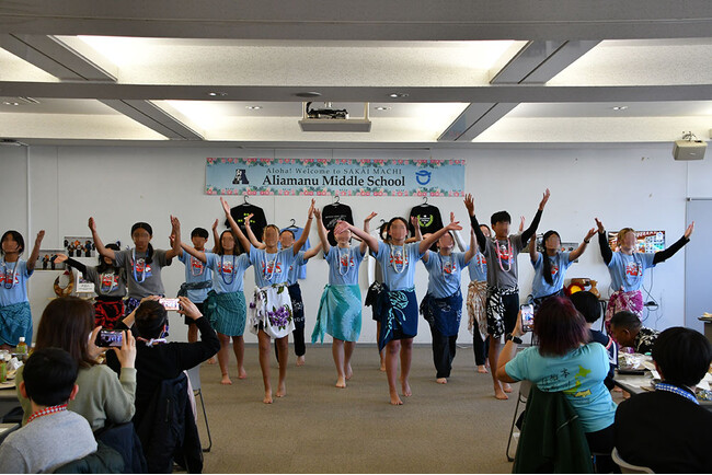 【茨城県境町】姉妹校ハワイ・アリアマヌ中学校生徒が来町し、町長表敬訪問や中学校生活体験等を行います