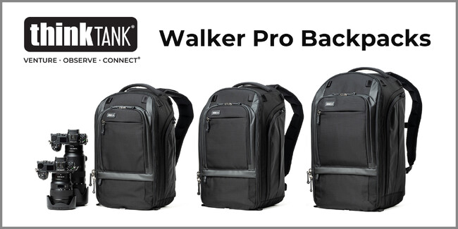 【シンクタンクフォト新商品】バックパックの新シリーズ「ウォーカープロ」が登場。ストリートウォーカーバックパックが誇る高い耐久性と使い勝手の良さを継承した、新たなカメラバッグを提案！！