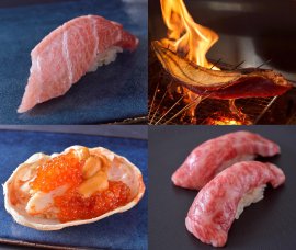 トロ、北海道、肉寿司をキーワードとした「横丁のへそ」人気メニュー