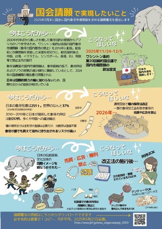 国内象牙市場閉鎖に関する請願署名キャンペーン実施中