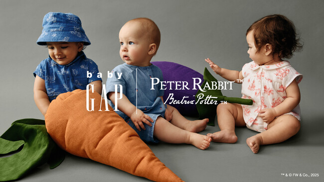 Gap、ベビーラインのbabyGapとPeter Rabbit(TM)のコラボコレクションを発表
