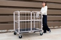 積みすぎストップ！小型で観音扉仕様により視界スッキリ　『天使のカゴ台車BIG』の新カラーを2025年3月に発売