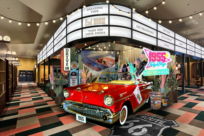 【1955 東京ベイ】50’sアメリカをドライブする気分で、4つの州にちなんだフードやゲームを仲間とわいわい楽しめるイベント「Road Trip in U.S.A. 1955」初開催