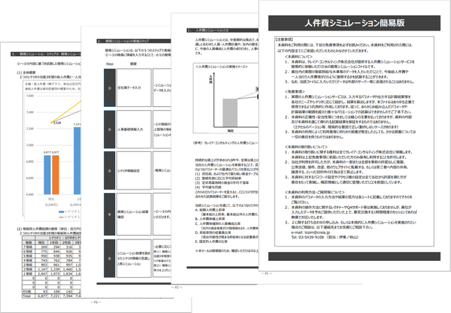 賃上げに伴う人件費シミュレーションツール（簡易版）の無料提供を開始