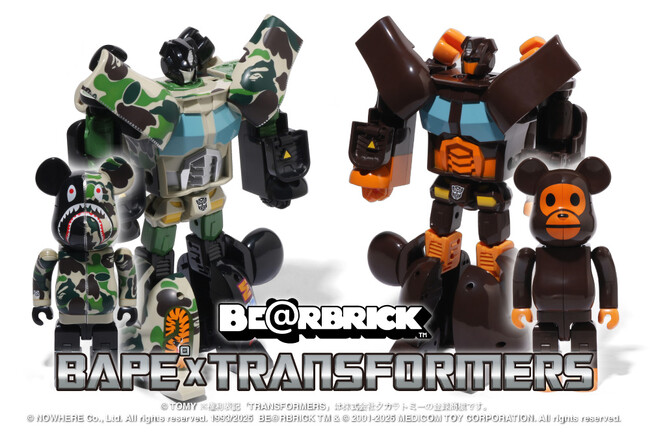 A BATHING APE(R)︎ × BE@RBRICK × TRANSFORMERS