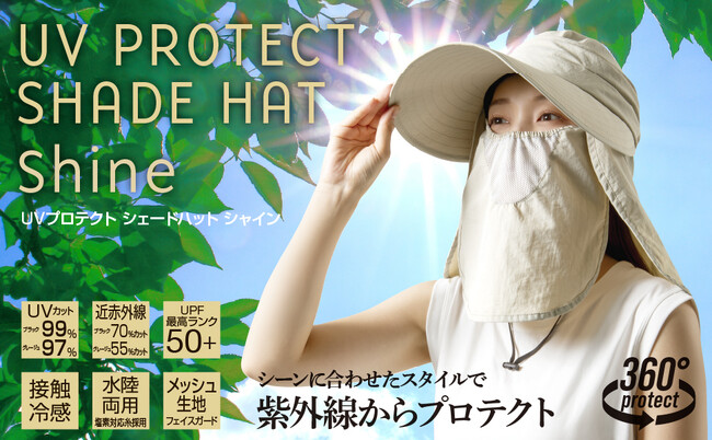 【新商品】今年はやかない！シーンに合わせたスタイルで紫外線から徹底プロテクト！『UVプロテクト シェードハット シャイン』新発売