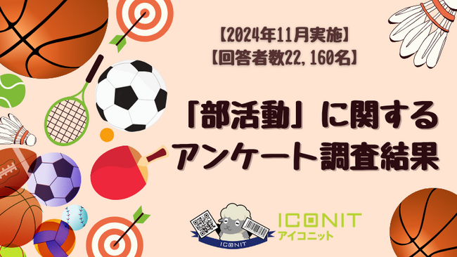 【2024年11月実施】【回答者数22,160名】「部活動」に関するアンケート調査結果