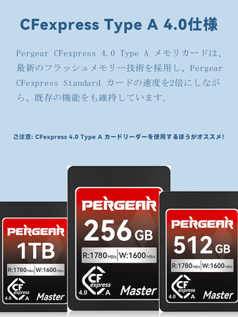 新発売｜PERGEAR CFexpress 4.0 Type A メモリカード登場
