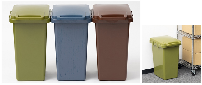 アスクル、対馬市の海洋プラスチックを再資源化、原料として使用したオリジナルゴミ箱（3色）を3月24日より販売開始