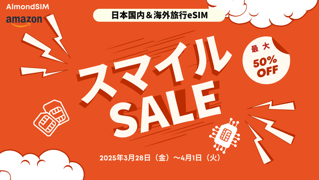 ［AlmondSIMのeSIM&SIMカードセール情報］Amazon タイムセールへの参加のお知らせ