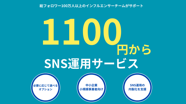 「SNS運用がたったの1100円から」法人・事業者向けにSNS運用の内製化を支援するサービスがリリース
