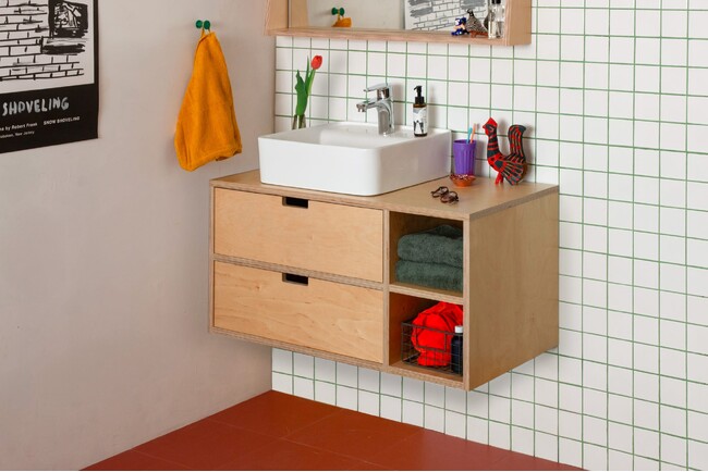 木なのに水に強い！耐水性のある“DAP加工”で実現した「プライウッド洗面台」新発売