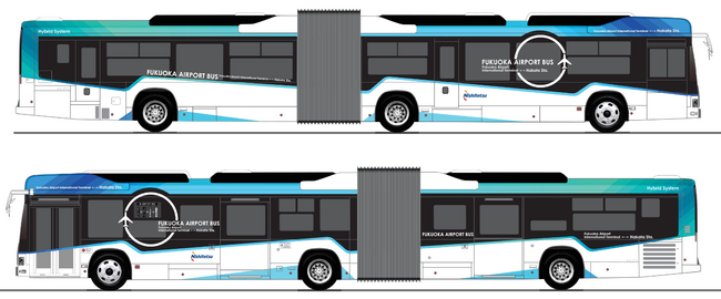博多駅～福岡空港国際線へ連節バスを導入します