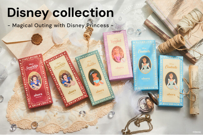 『ohora』の「Disney collection」に大人可愛い「ディズニープリンセス」モチーフの初夏を感じるハンド＆ペディキュアネイル6種が登場！