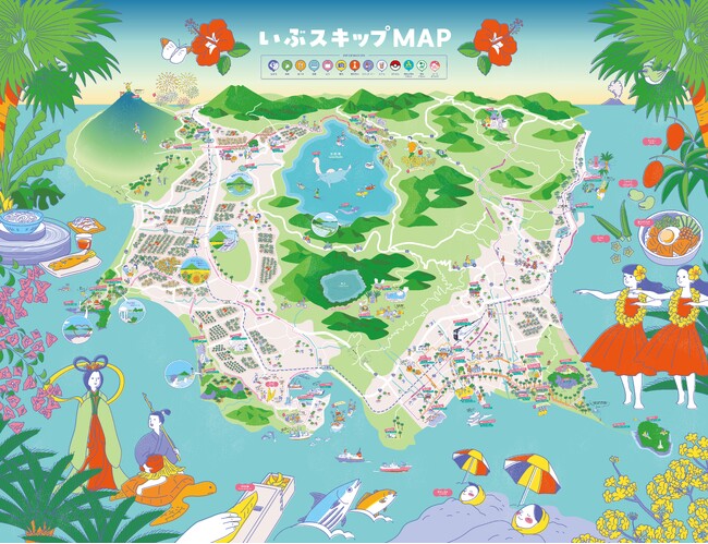 鹿児島県指宿市の魅力詰まったイラストデジタルマップ「いぶスキップMAP」　市と連携し看板や観光ガイドブックでの周知も！新たに…「サイクリングコース」追加