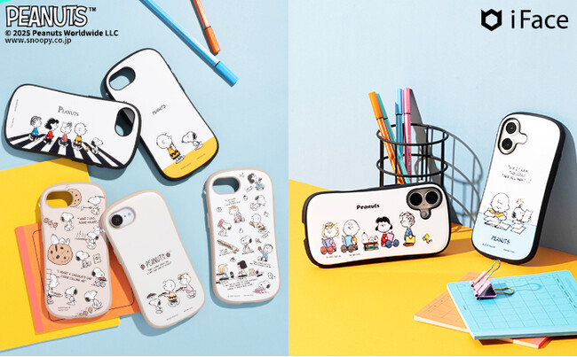 「iFace」から「PEANUTS」の新デザインのスマホケースとiPhone 16e専用のスマホケースが登場