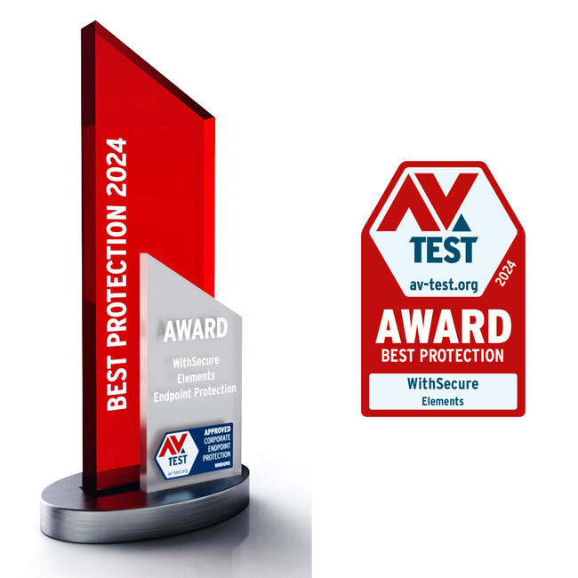 WithSecure(TM) Elements、100%のプロテクションスコアを達成し、2024年度AV-TESTアワードの「Best Protection Award」を受賞