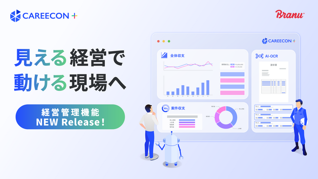 BRANU、「CAREECON Plus」経営管理機能を正式リリース