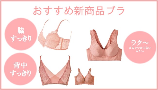 ２５セシレーヌ春増刊号から、セシールおすすめの『脇すっきりブラ』、『後ろ姿きれいブラ』、『大人のお気楽ブラ』が新発売！