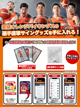 愛媛オレンジバイキングス 3月28日（金）・29日（土）ホームゲームの活躍選手＆試合展開予想をスポーツ予想アプリ「なんドラ」で開催！