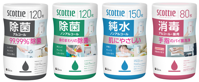 スコッティは長持ち＆コンパクト『スコッティ ウェットティシュー』リニューアル