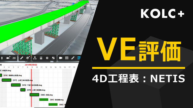 KOLC＋「4D工程表」、国土交通省NETISで「VE評価」に昇格