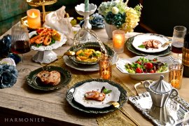 シック&モダンな大人のダイニングレストラン風テーブルコーディネート1 シック&モダンな大人のダイニングレストラン風テーブルコーディネート1