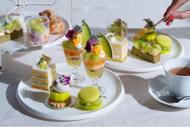 パティシエがセレクト、高糖度の高知県産マスクメロンをスイーツで『Juicy Melon Afternoon Tea(ジューシー メロン アフタヌーンティー)』【ウェスティンホテル仙台】