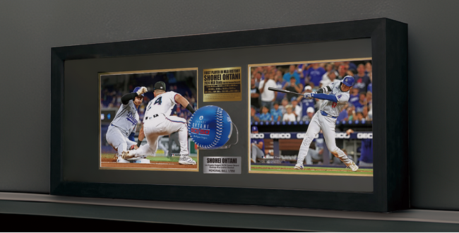 世界限定550点。「大谷翔平選手サイン入りボール MLB公式ライセンスフォト2枚セット」が登場