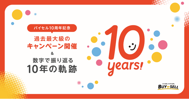 総合リユースサービス「バイセル」10周年！ 総額1,000万円が当たるキャンペーン開催＆10年を振り返るグラフィックを公開