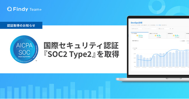 「Findy Team+」、国際セキュリティ認証「SOC2 Type2」を取得
