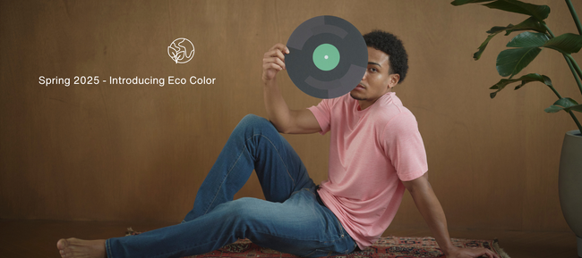 新作 Eco Color（エコカラー）は革新的な染色方法でサステナブル。春らしい色で80年代を彷彿とさせるスタイルを表現。
