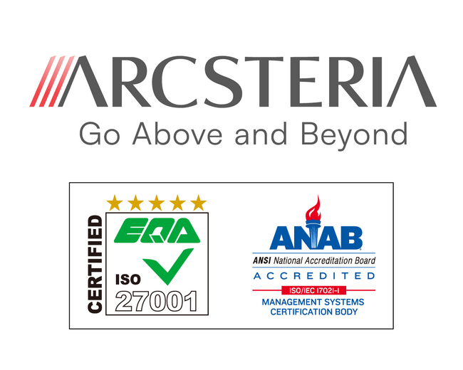 ARCSTERIA,情報セキュリティ管理体制を強化 - 国際規格ISO/IEC 27001:2022認証を取得