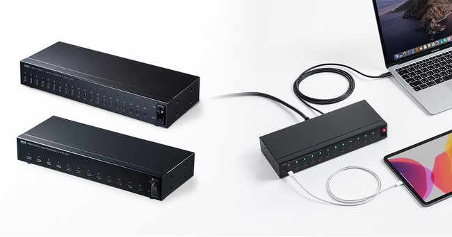 タブレットをまとめて充電＆同期できる、USB2.0 Type-Cハブを発売