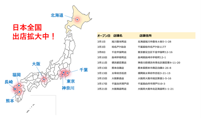【3月速報】ニコニコレンタカー、10店舗が全国で一斉OPEN！